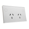 Touch Glass Double Power Point Socket GPO